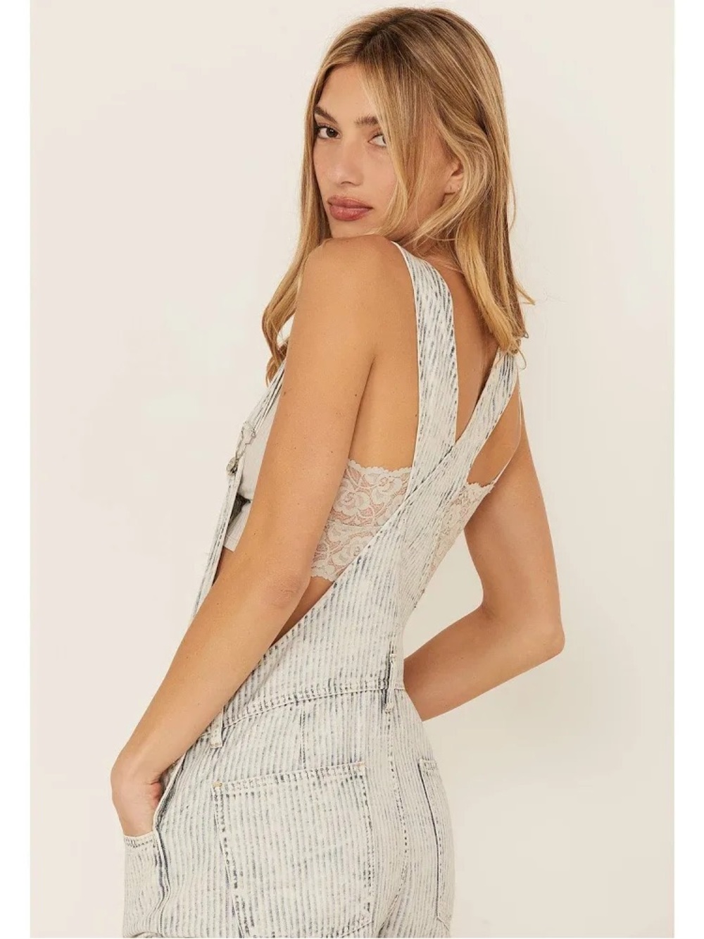 Free People We The Free Ziggy Railroad Stripe
Overalls - Small